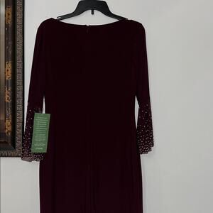 Jackie Jon Burgundy Dress with Detail - size 4